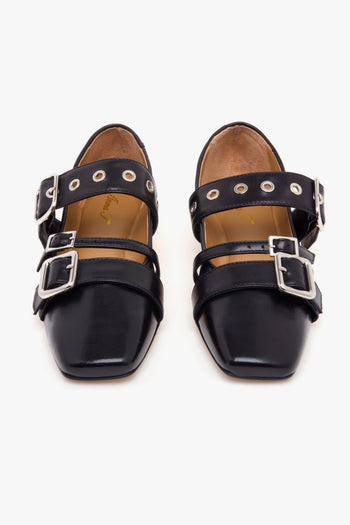 Ballerina . in pelle con cinturini - 5