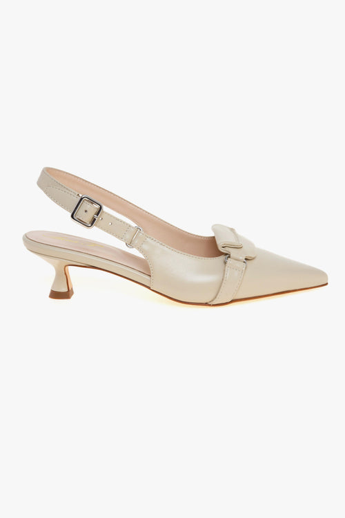 Sling-back . in nappa con tacco 45 mm