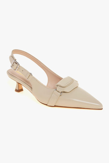 Sling-back . in nappa con tacco 45 mm - 4