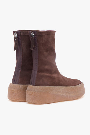 Tronchetto Vic Matiè in camoscio con gambale stretch e platform - 3