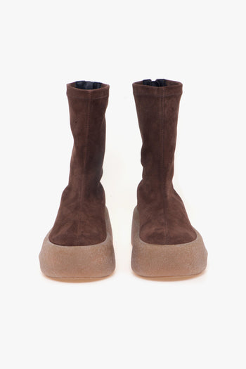 Tronchetto Vic Matiè in camoscio con gambale stretch e platform - 5