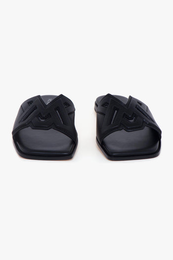 Ciabatta Vic Matiè in pelle con fascia e logo VM embossed - 5