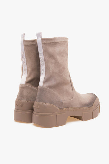 Tronchetto Vic Matiè in camoscio con gambale stretch e suola in gomma - 3