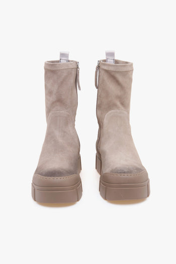 Tronchetto Vic Matiè in camoscio con gambale stretch e suola in gomma - 5