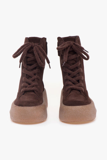 Polacco Vic Matè in camoscio con suola in gomma oversize - 5