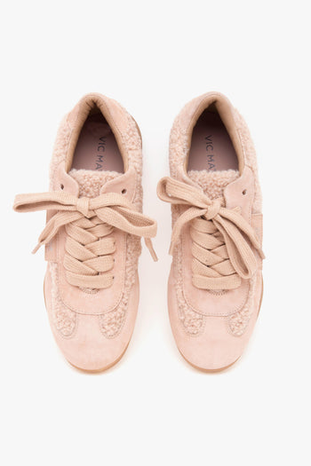 Sneaker Vic Matiè in camoscio e teddy con suola in gomma - 5