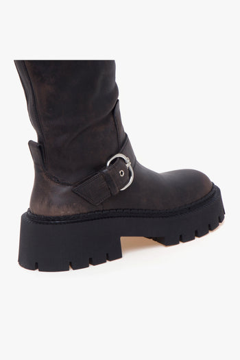 Stivale - biker Vic Matiè in pelle anticata con suola in gomma - 4