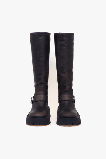 Stivale - biker Vic Matiè in pelle anticata con suola in gomma - 5