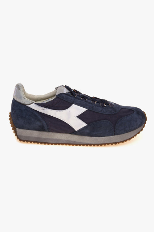Sneaker Equipe Canvas in camoscio e tessuto stone washed