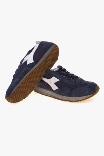 Sneaker Equipe Canvas in camoscio e tessuto stone washed - 4