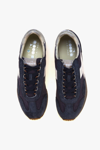 Sneaker Equipe Canvas in camoscio e tessuto stone washed - 5
