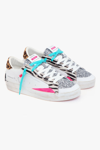Sneaker "Skate Deluxe" in pelle, glitte e cavallino - 2