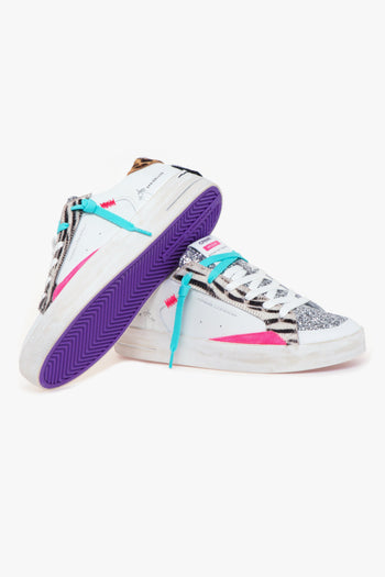 Sneaker "Skate Deluxe" in pelle, glitte e cavallino - 4