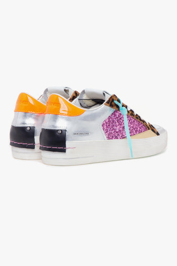 Sneaker "Skate Deluxe" in pelle e glitter - 3