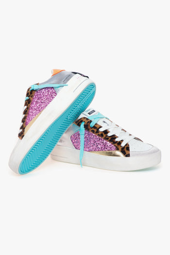 Sneaker "Skate Deluxe" in pelle e glitter - 4