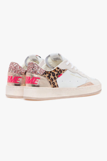 Sneaker "Chelsea" in pelle, camoscio e glitter - 3
