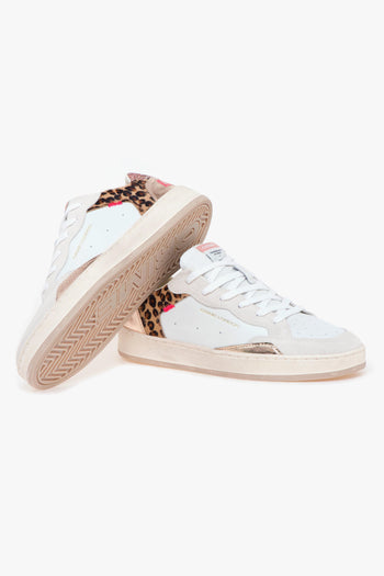 Sneaker "Chelsea" in pelle, camoscio e glitter - 4
