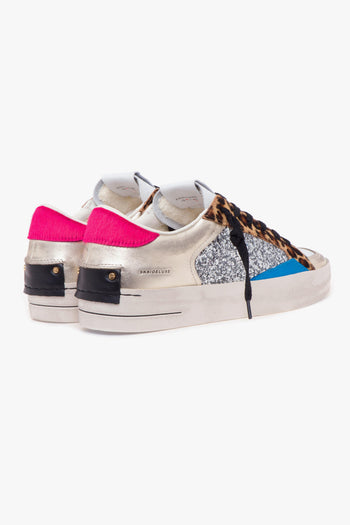 Sneaker "Skate Deluxe" in pelle e glitter - 3