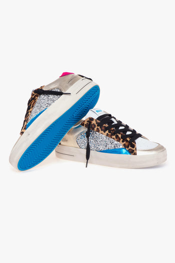 Sneaker "Skate Deluxe" in pelle e glitter - 4