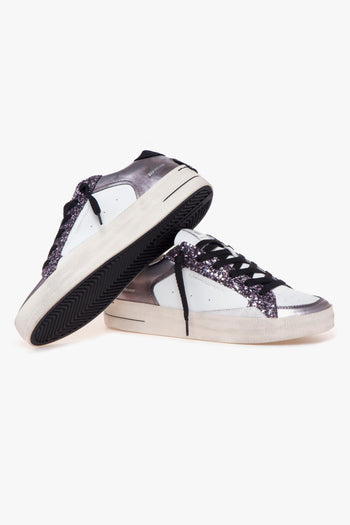 Sneaker "Skate Deluxe" in pelle e glitter - 4