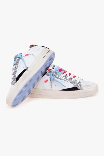 Sneaker "Skate Deluxe" in pelle e glitter - 4