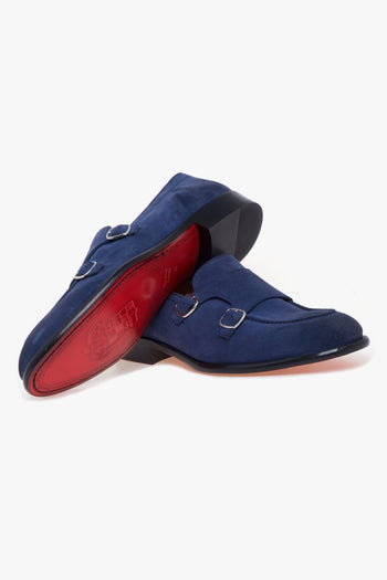 Mocassino doppia fibbia in camoscio - 4