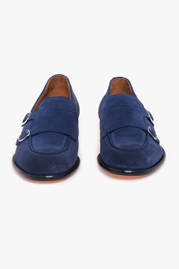 Mocassino doppia fibbia in camoscio - 5