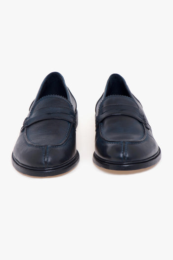 Mocassino college in pelle anticata - 5