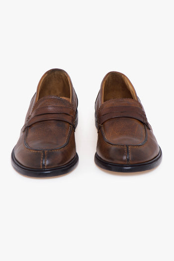 Mocassino college in pelle anticata - 5