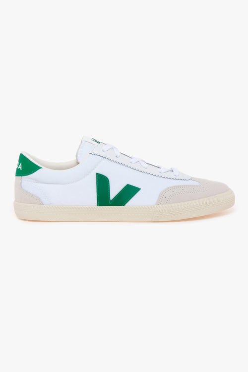 Sneaker retro-volley in canvas e camoscio - 1