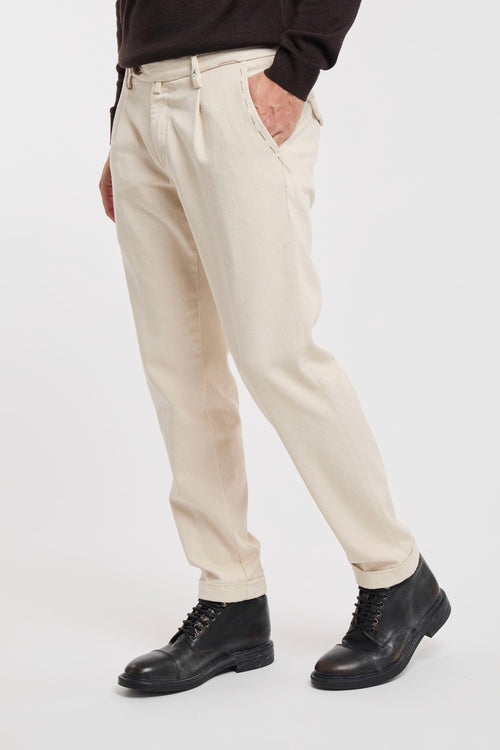 Pantalone in bull cotton con pence - 2