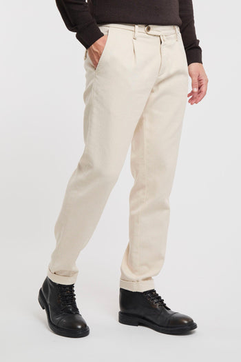 Pantalone in bull cotton con pence - 4