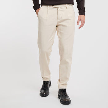 Pantalone in bull cotton con pence - 7