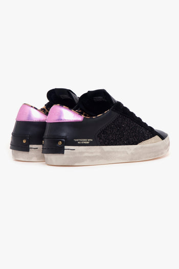 Sneaker Distressed in pelle NERO - 3