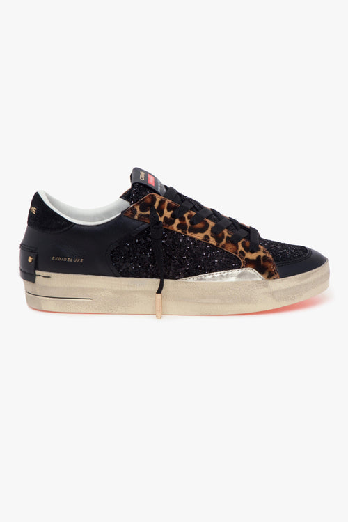 Sneaker Sk8 Deluxe in pelle e glitter