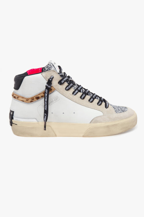 Sneaker Sk8 Recut High in pelle e glitter