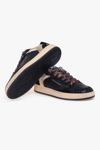 Sneaker Chelsea in pelle e glitter - 4