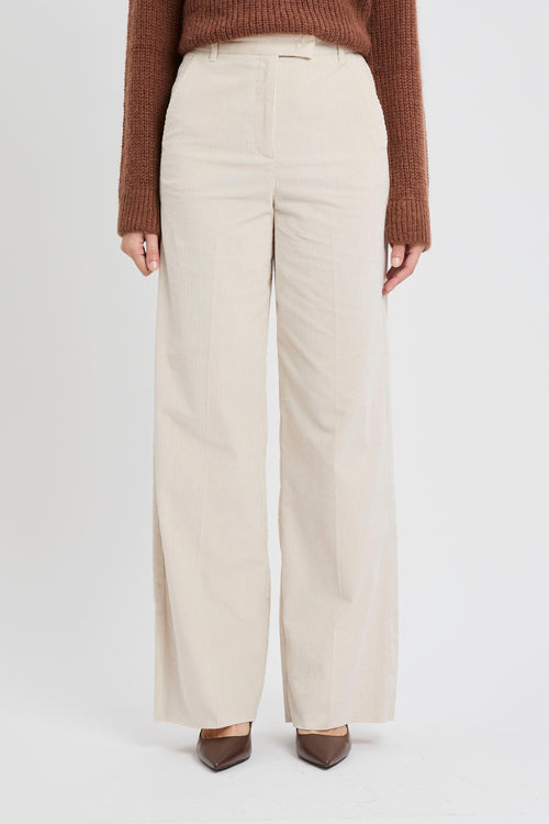 Pantalone a palazzo "Susina" in velluto