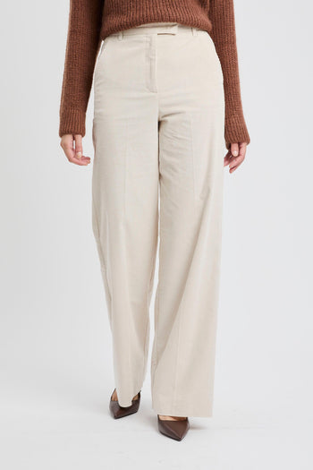 Pantalone a palazzo "Susina" in velluto - 3