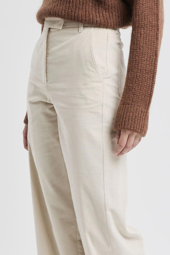 Pantalone a palazzo "Susina" in velluto - 5