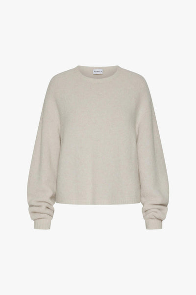 Maglia girocollo "Tania" in alpaca stretch