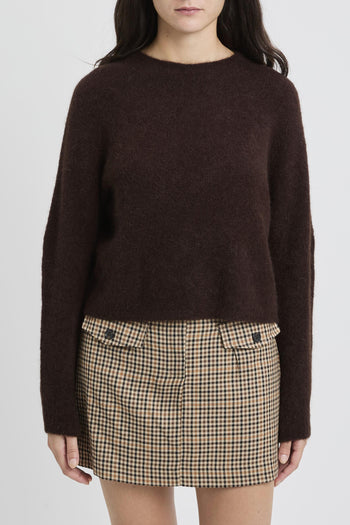 Maglia girocollo "Tania" in alpaca stretch - 3