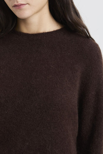 Maglia girocollo "Tania" in alpaca stretch - 5