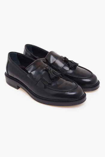 Mocassino tassel con frange in pelle spazzolata - 2