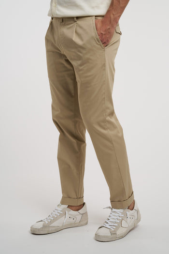 Pantalone in cotone con pince - 2