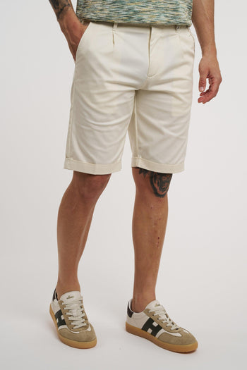 Pantalone corto in cotone elasticizzato - 3