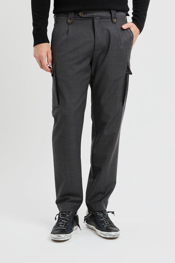 Pantalone cargo sartoriale in misto lana - 2