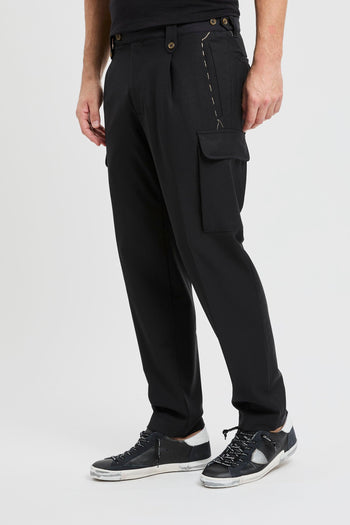 Pantalone cargo sartoriale in misto lana - 2