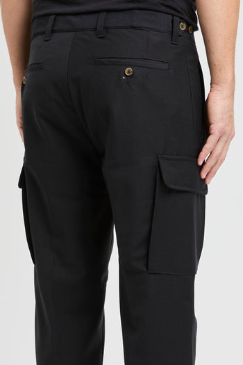 Pantalone cargo sartoriale in misto lana - 6