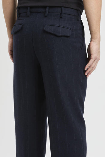 Pantalone sartoriale over in misto lana gessato - 6